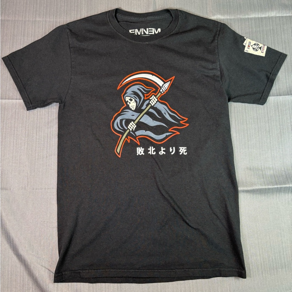 Eminem “Death Before Defeat” Grim Reaper Graphic T-Shirt (Small)